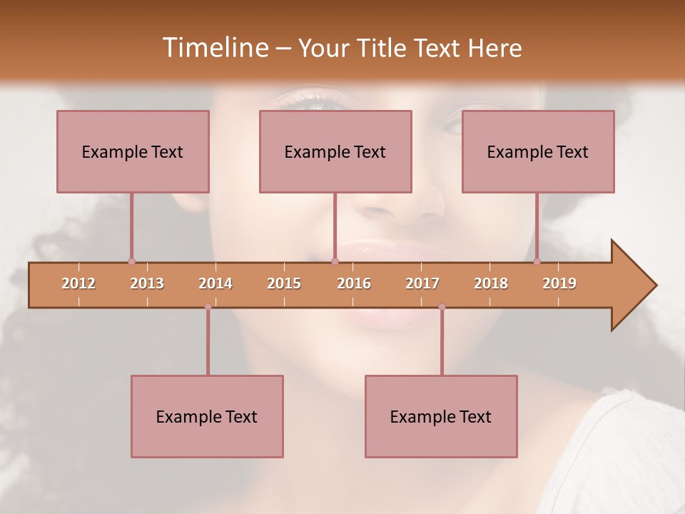 A Woman With Curly Hair Is Smiling For The Camera PowerPoint Template