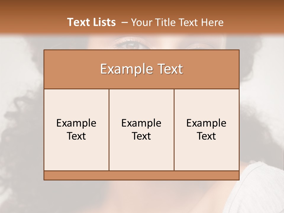 A Woman With Curly Hair Is Smiling For The Camera PowerPoint Template