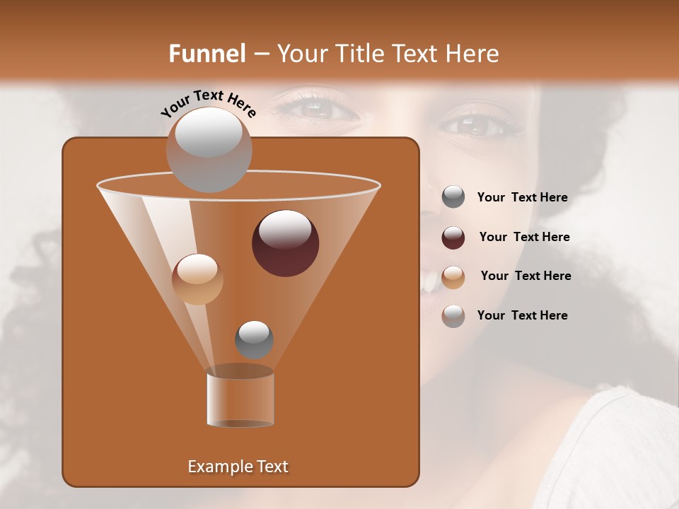 A Woman With Curly Hair Is Smiling For The Camera PowerPoint Template