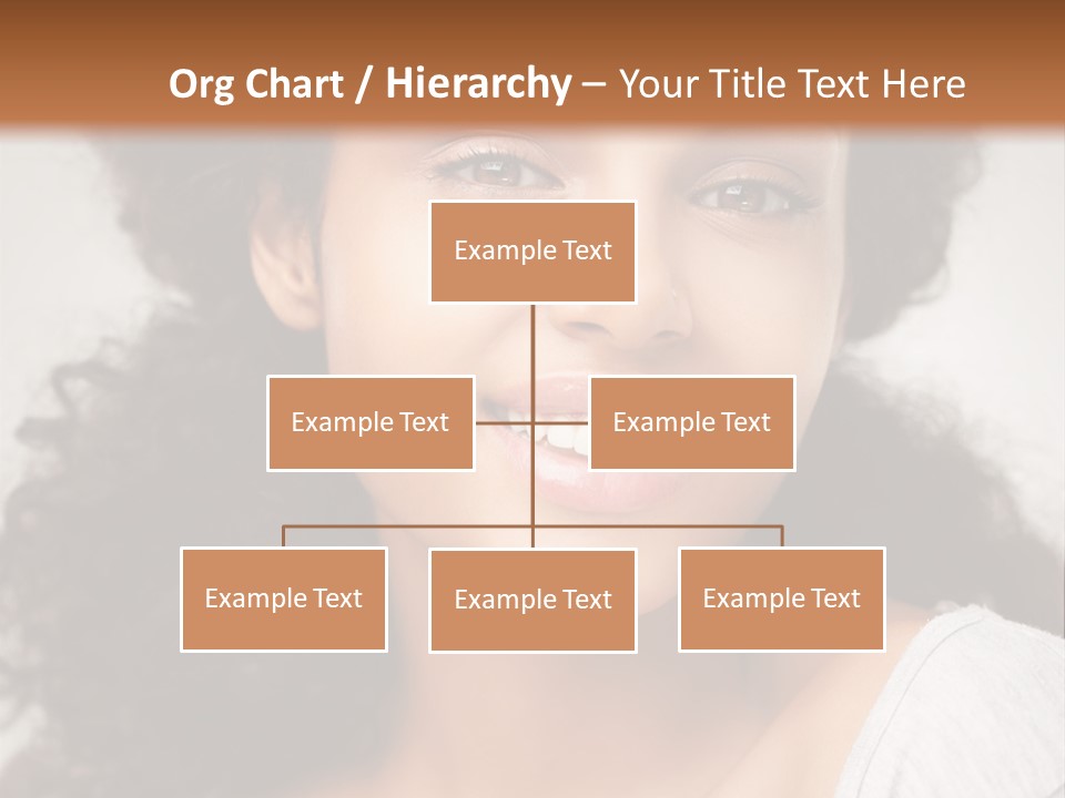 A Woman With Curly Hair Is Smiling For The Camera PowerPoint Template