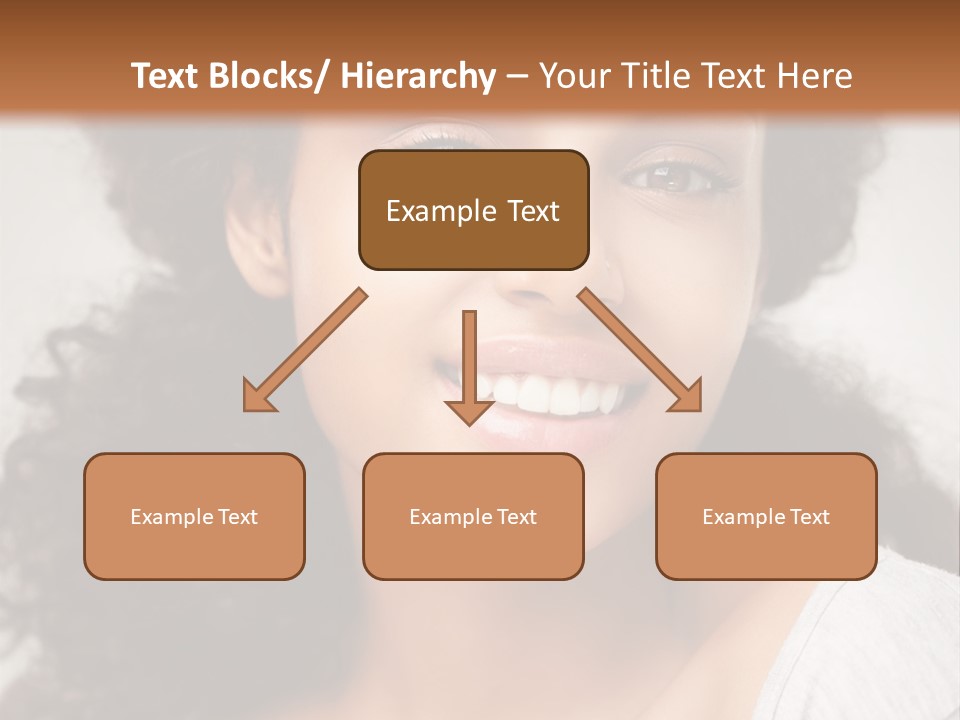 A Woman With Curly Hair Is Smiling For The Camera PowerPoint Template