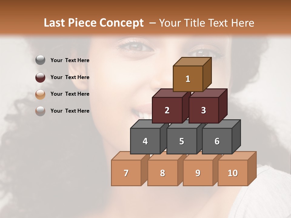 A Woman With Curly Hair Is Smiling For The Camera PowerPoint Template