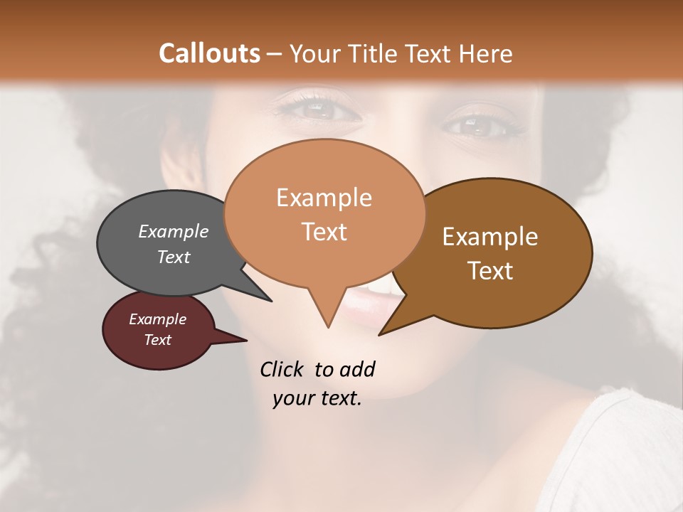 A Woman With Curly Hair Is Smiling For The Camera PowerPoint Template