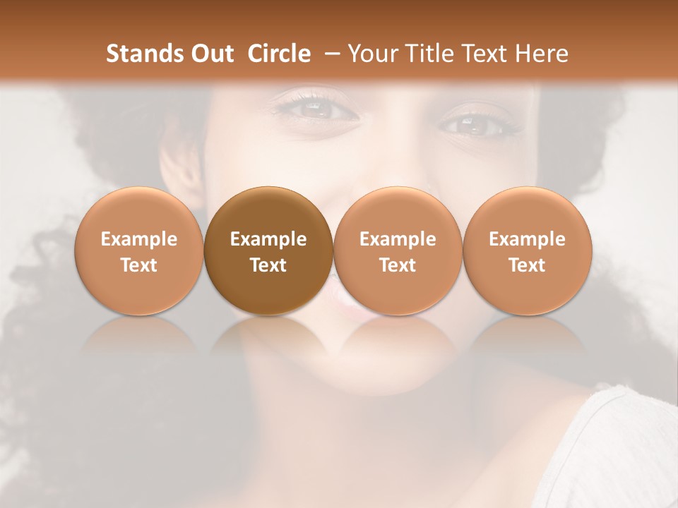 A Woman With Curly Hair Is Smiling For The Camera PowerPoint Template