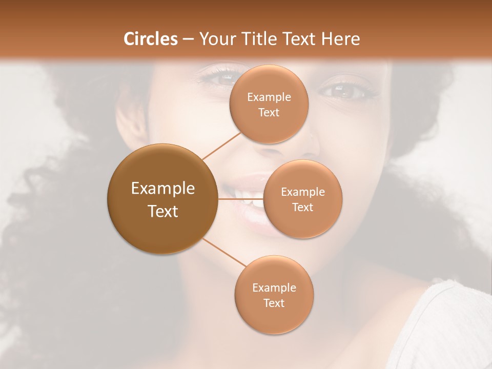 A Woman With Curly Hair Is Smiling For The Camera PowerPoint Template