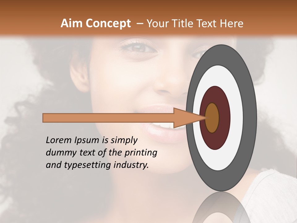 A Woman With Curly Hair Is Smiling For The Camera PowerPoint Template