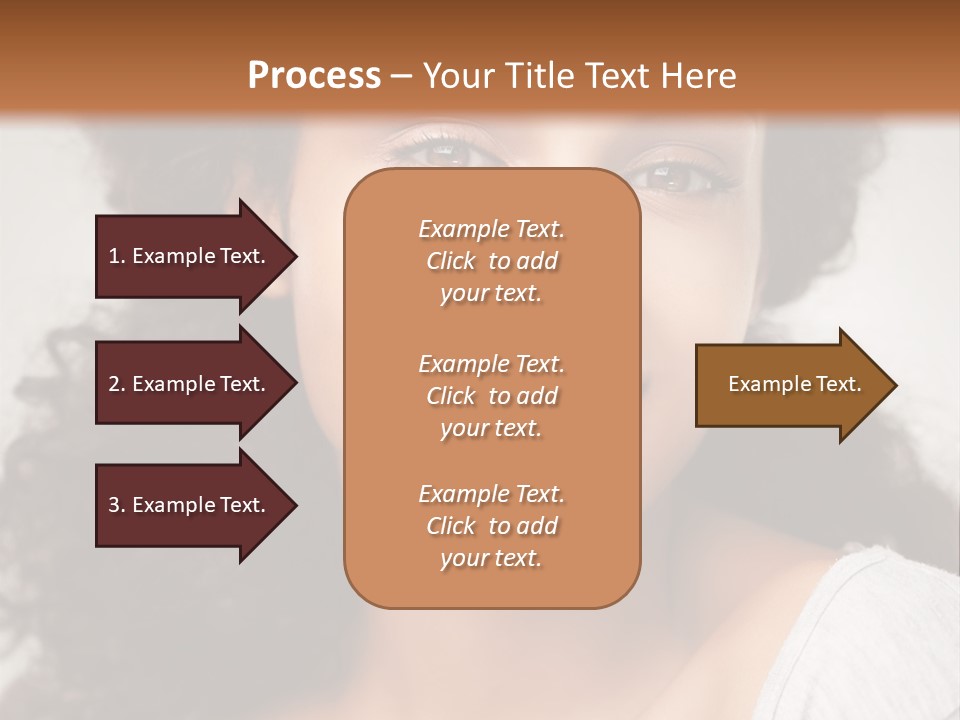 A Woman With Curly Hair Is Smiling For The Camera PowerPoint Template