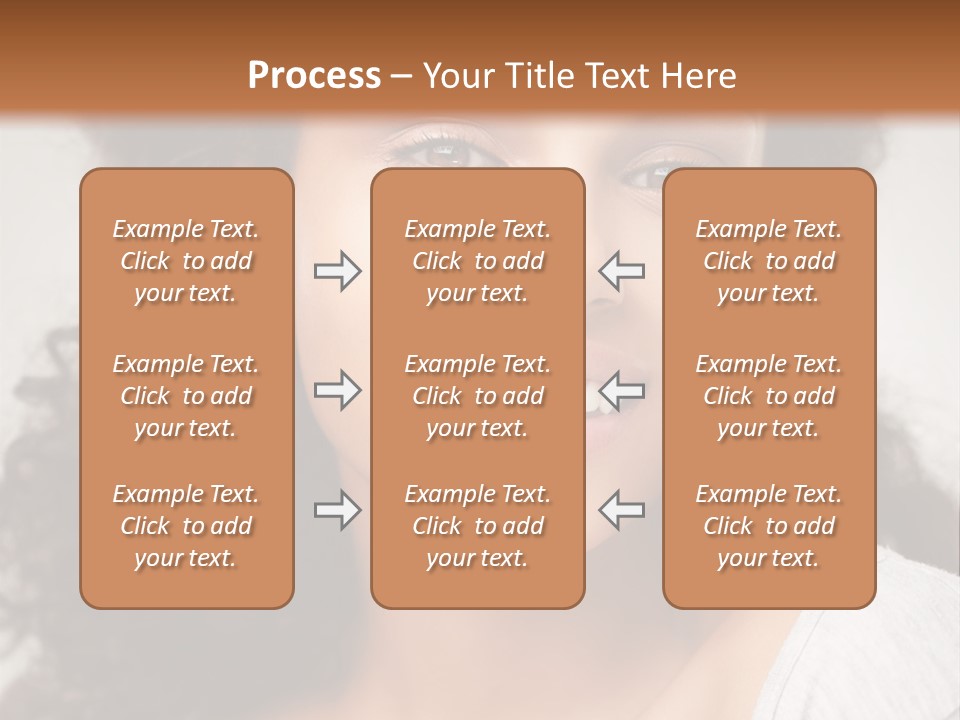 A Woman With Curly Hair Is Smiling For The Camera PowerPoint Template