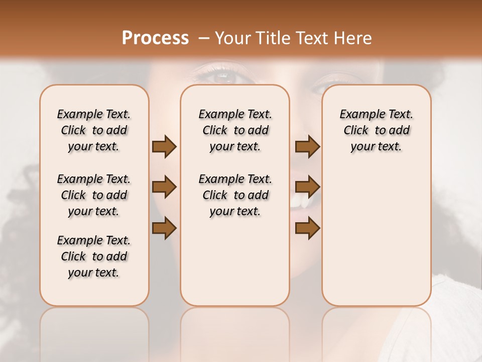 A Woman With Curly Hair Is Smiling For The Camera PowerPoint Template