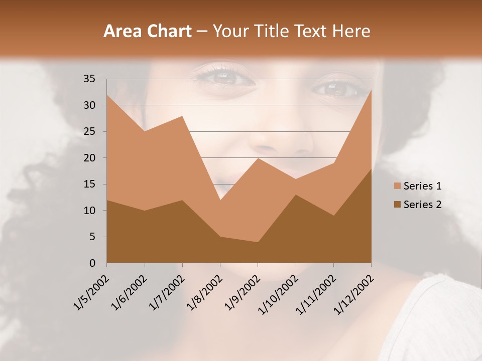 A Woman With Curly Hair Is Smiling For The Camera PowerPoint Template