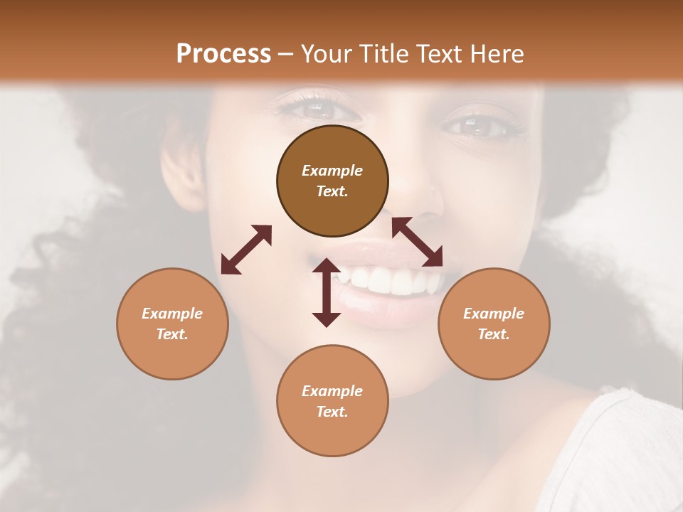 A Woman With Curly Hair Is Smiling For The Camera PowerPoint Template