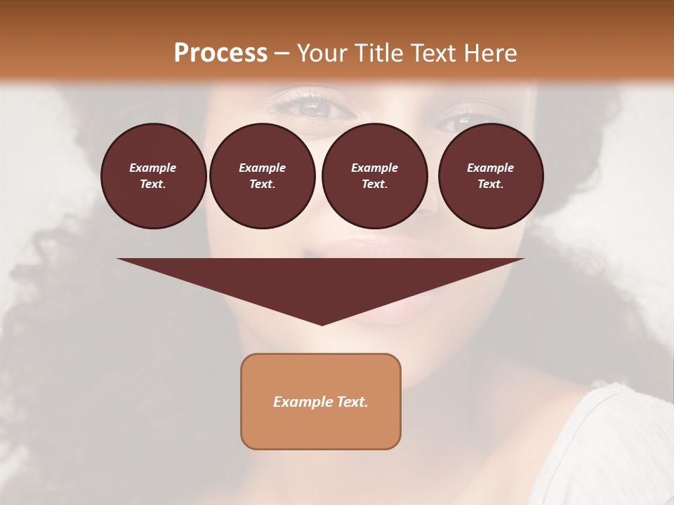 A Woman With Curly Hair Is Smiling For The Camera PowerPoint Template