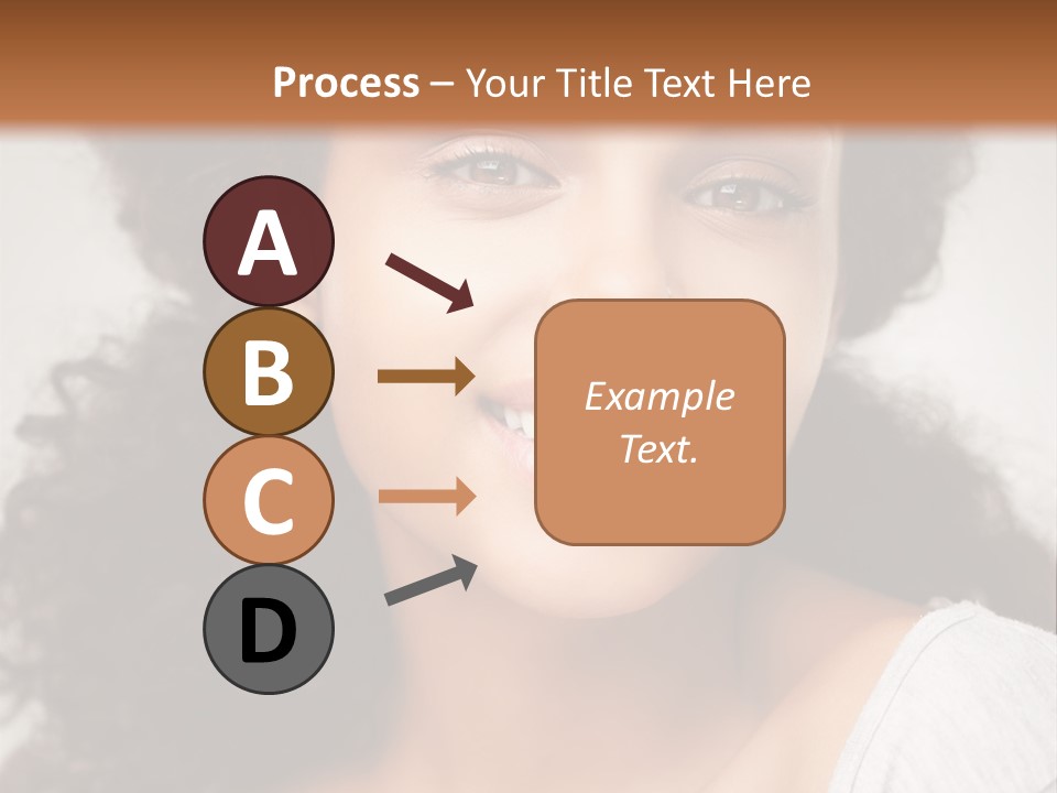 A Woman With Curly Hair Is Smiling For The Camera PowerPoint Template