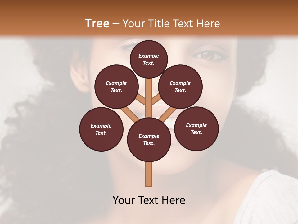 A Woman With Curly Hair Is Smiling For The Camera PowerPoint Template