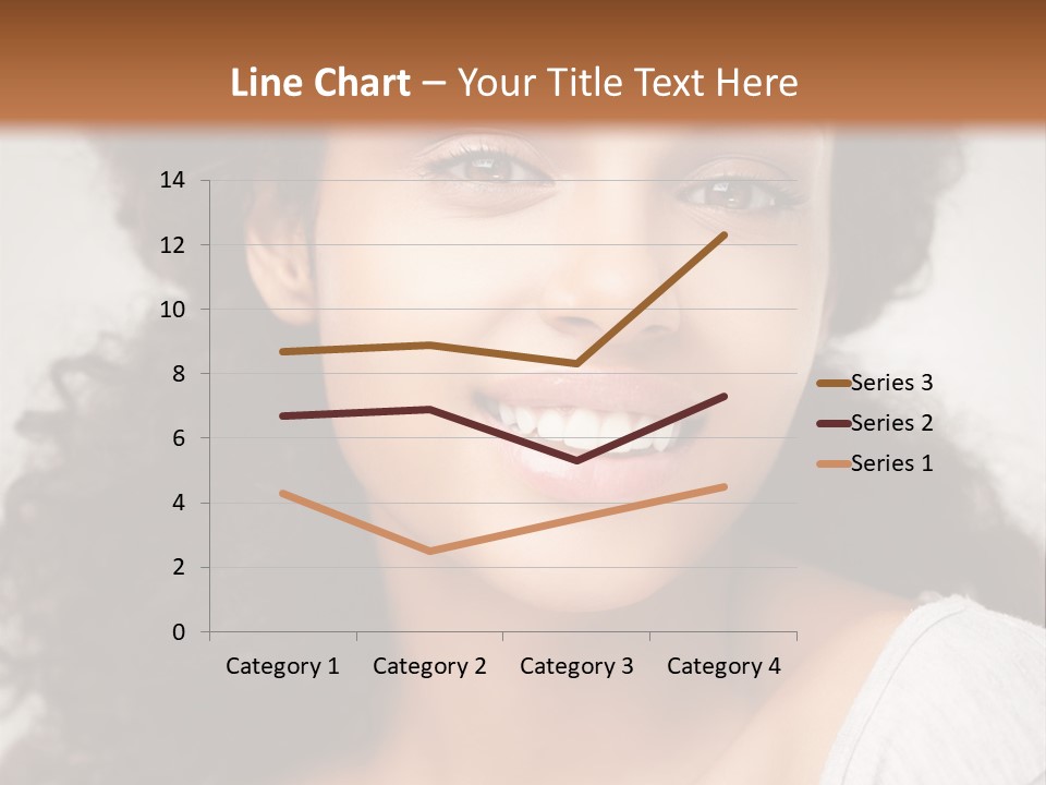 A Woman With Curly Hair Is Smiling For The Camera PowerPoint Template