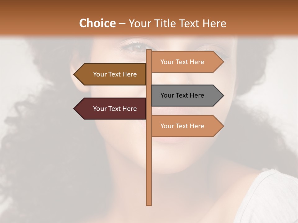 A Woman With Curly Hair Is Smiling For The Camera PowerPoint Template