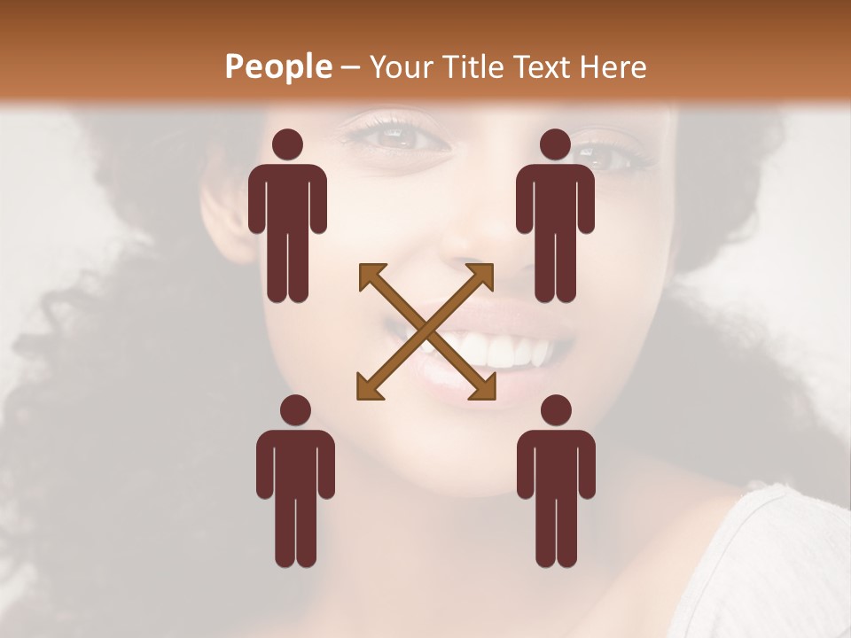 A Woman With Curly Hair Is Smiling For The Camera PowerPoint Template
