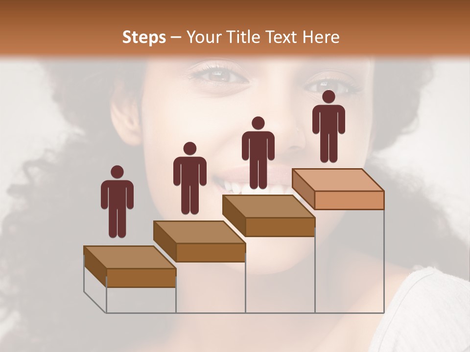 A Woman With Curly Hair Is Smiling For The Camera PowerPoint Template
