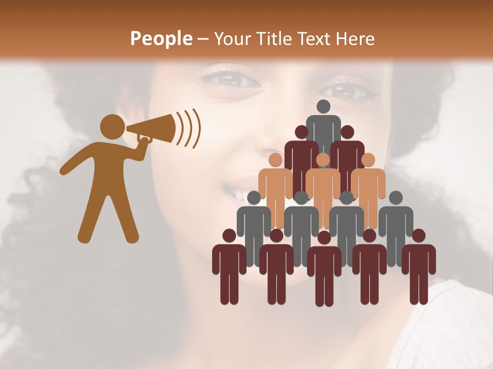 A Woman With Curly Hair Is Smiling For The Camera PowerPoint Template