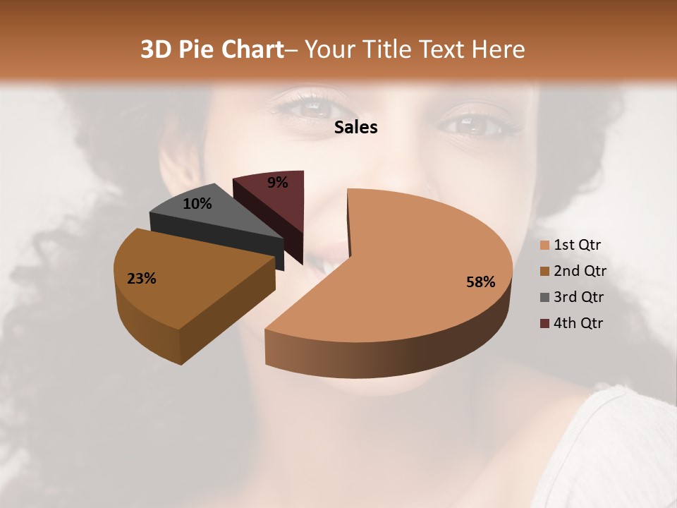 A Woman With Curly Hair Is Smiling For The Camera PowerPoint Template