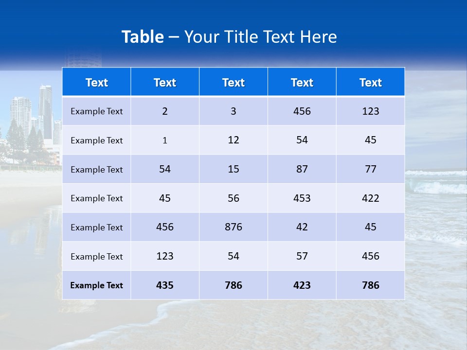 A Beach With A City In The Background PowerPoint Template