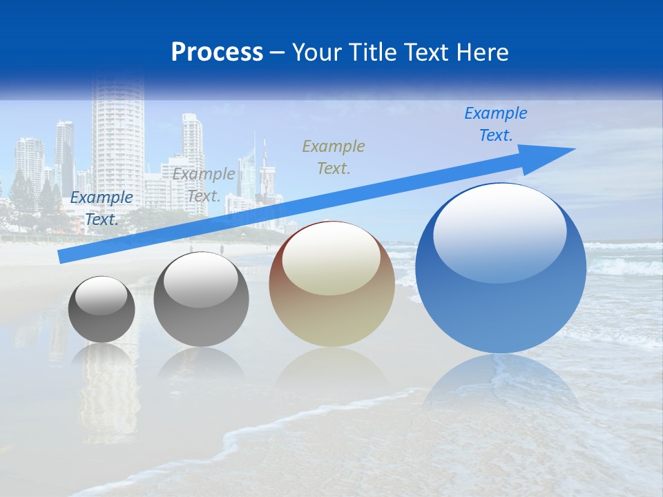 A Beach With A City In The Background PowerPoint Template