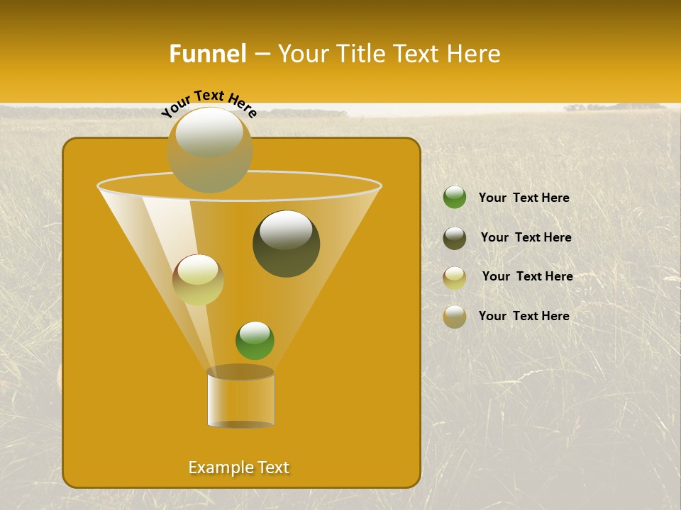 A Guitar In A Field Of Tall Grass PowerPoint Template