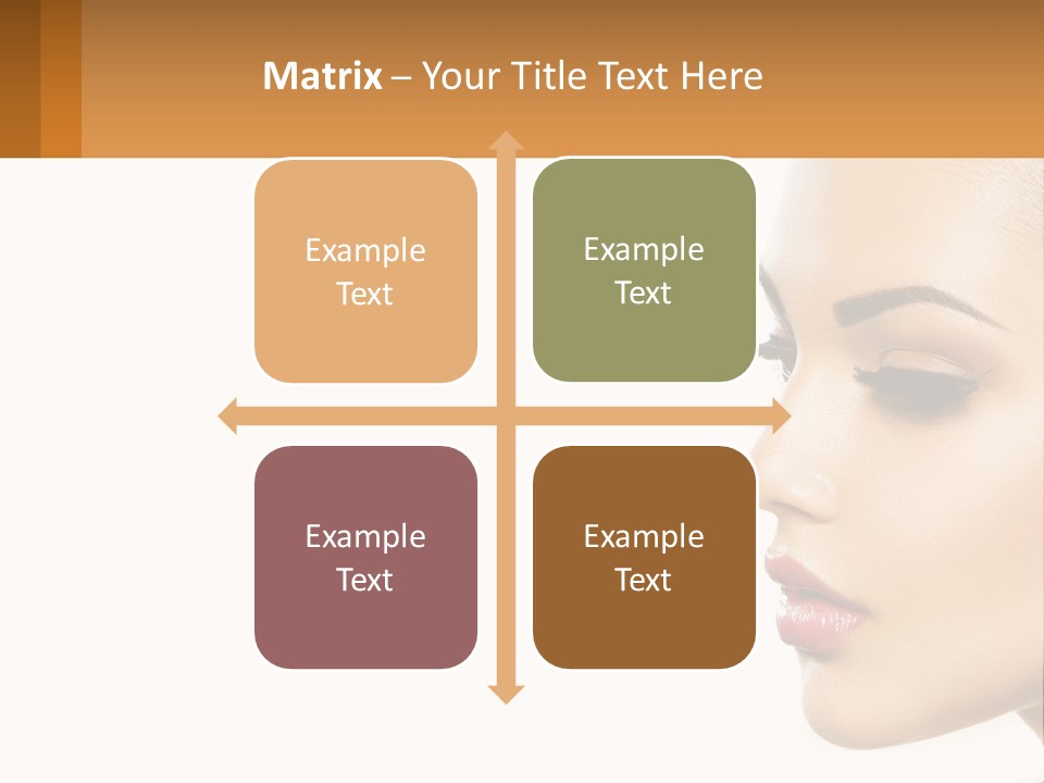 A Beautiful Woman With Makeup On Her Face PowerPoint Template