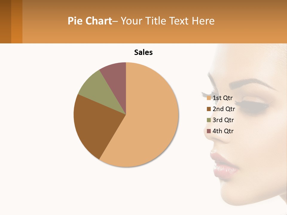 A Beautiful Woman With Makeup On Her Face PowerPoint Template