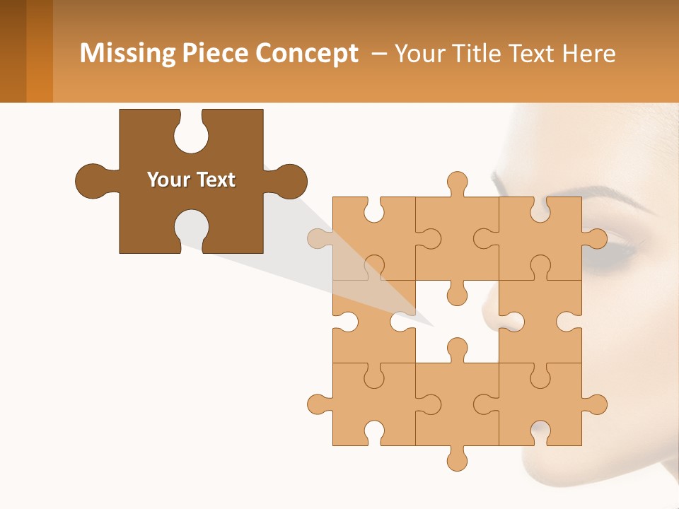 A Beautiful Woman With Makeup On Her Face PowerPoint Template