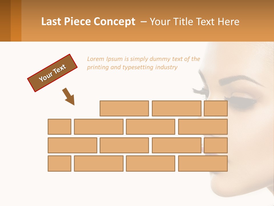 A Beautiful Woman With Makeup On Her Face PowerPoint Template