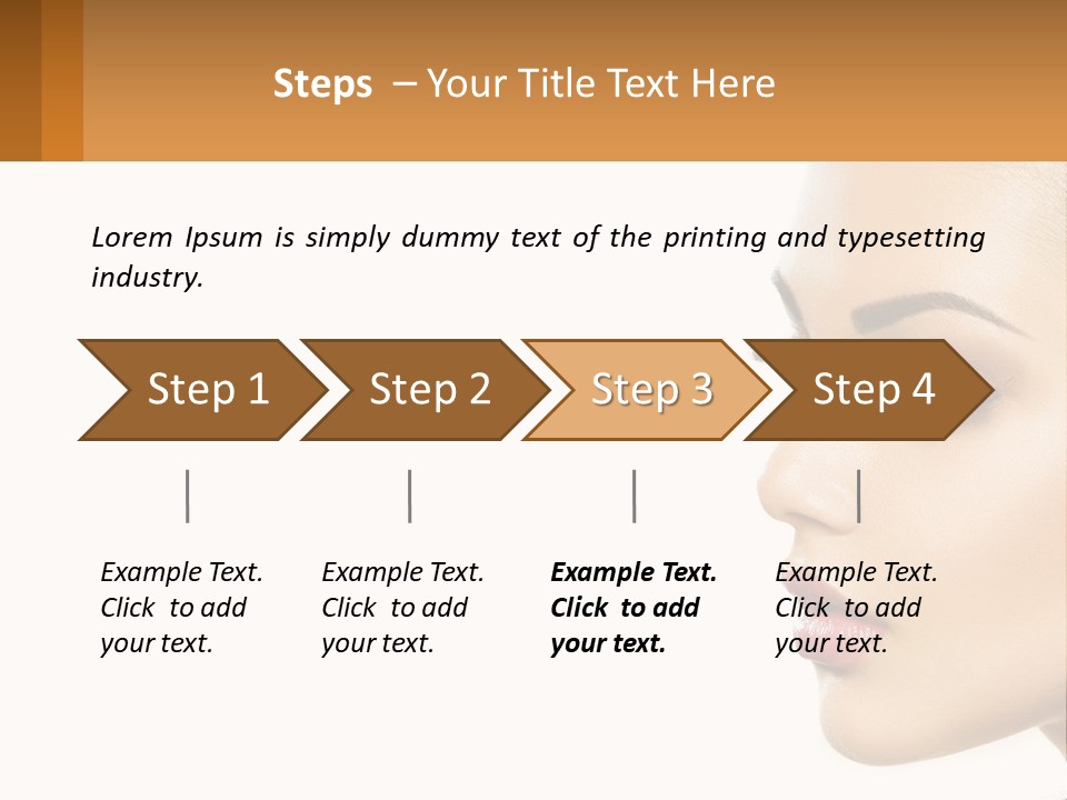 A Beautiful Woman With Makeup On Her Face PowerPoint Template