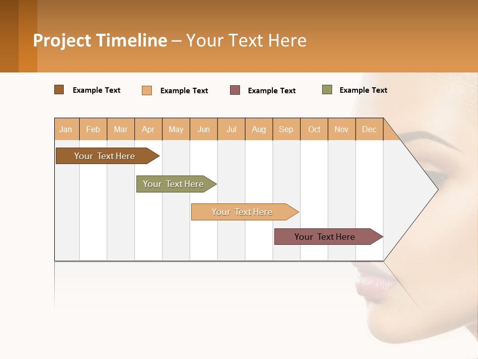 A Beautiful Woman With Makeup On Her Face PowerPoint Template