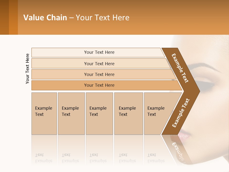 A Beautiful Woman With Makeup On Her Face PowerPoint Template