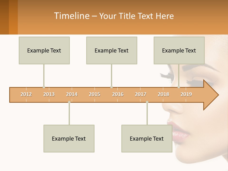 A Beautiful Woman With Makeup On Her Face PowerPoint Template