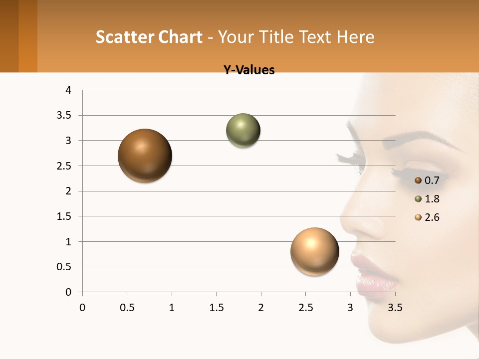 A Beautiful Woman With Makeup On Her Face PowerPoint Template