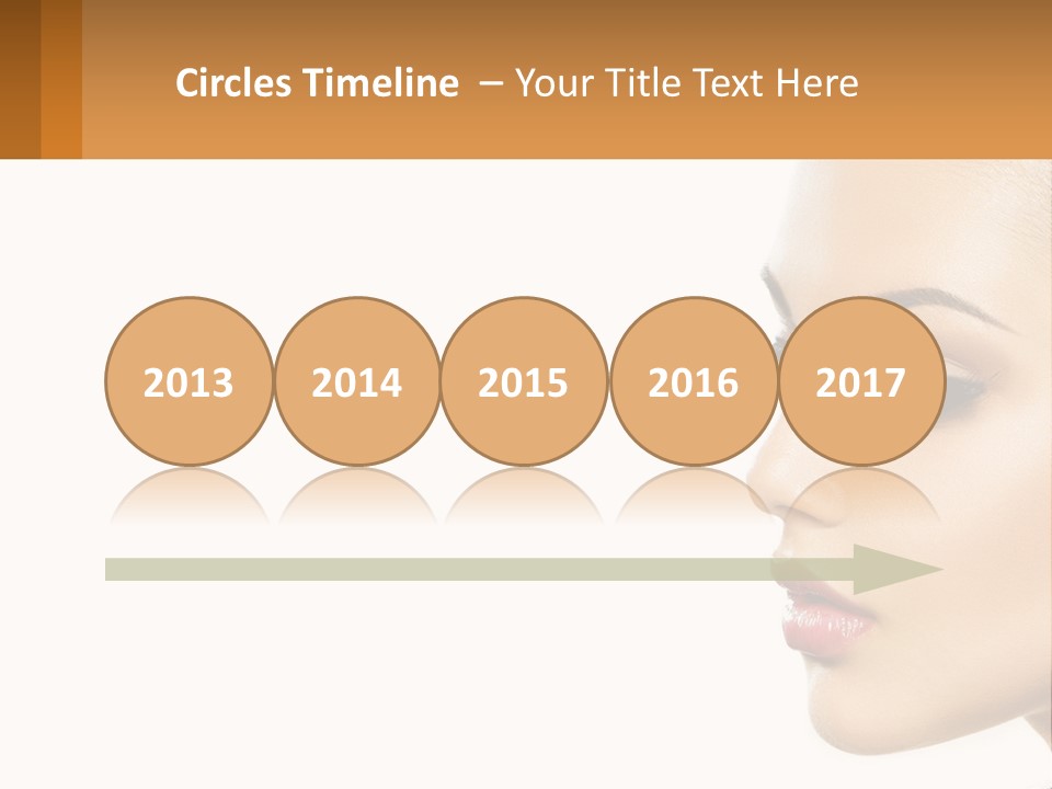 A Beautiful Woman With Makeup On Her Face PowerPoint Template