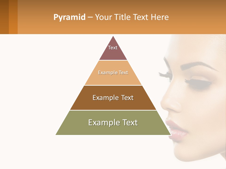 A Beautiful Woman With Makeup On Her Face PowerPoint Template