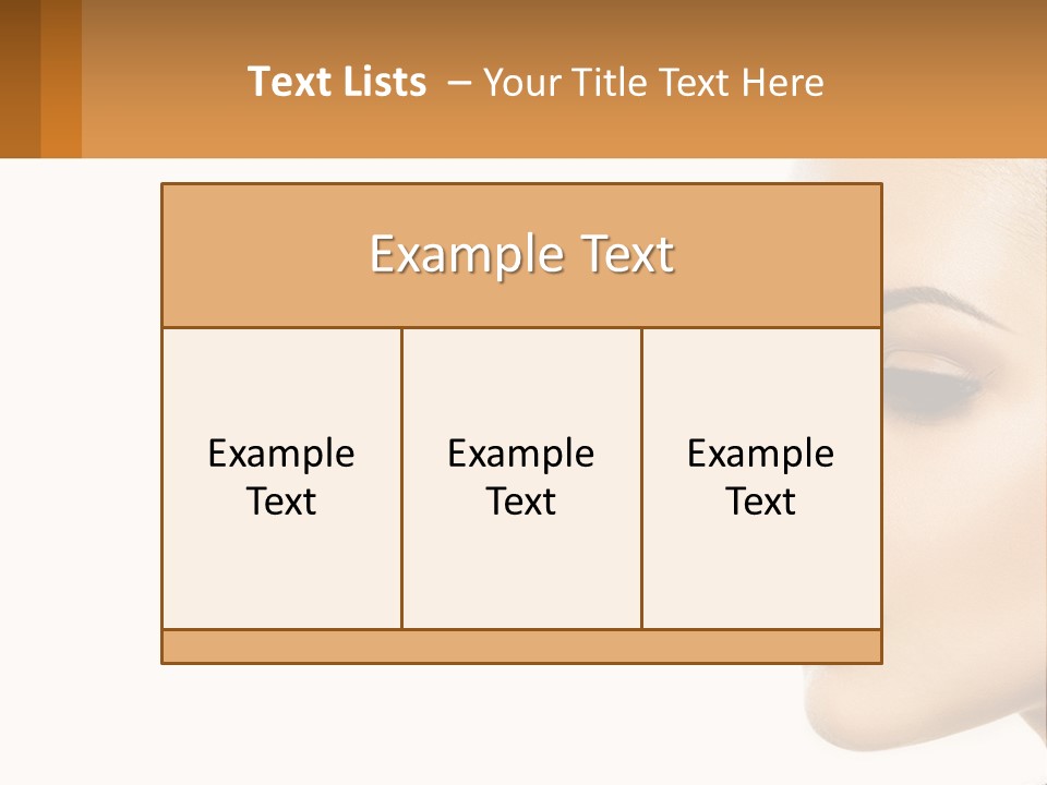 A Beautiful Woman With Makeup On Her Face PowerPoint Template