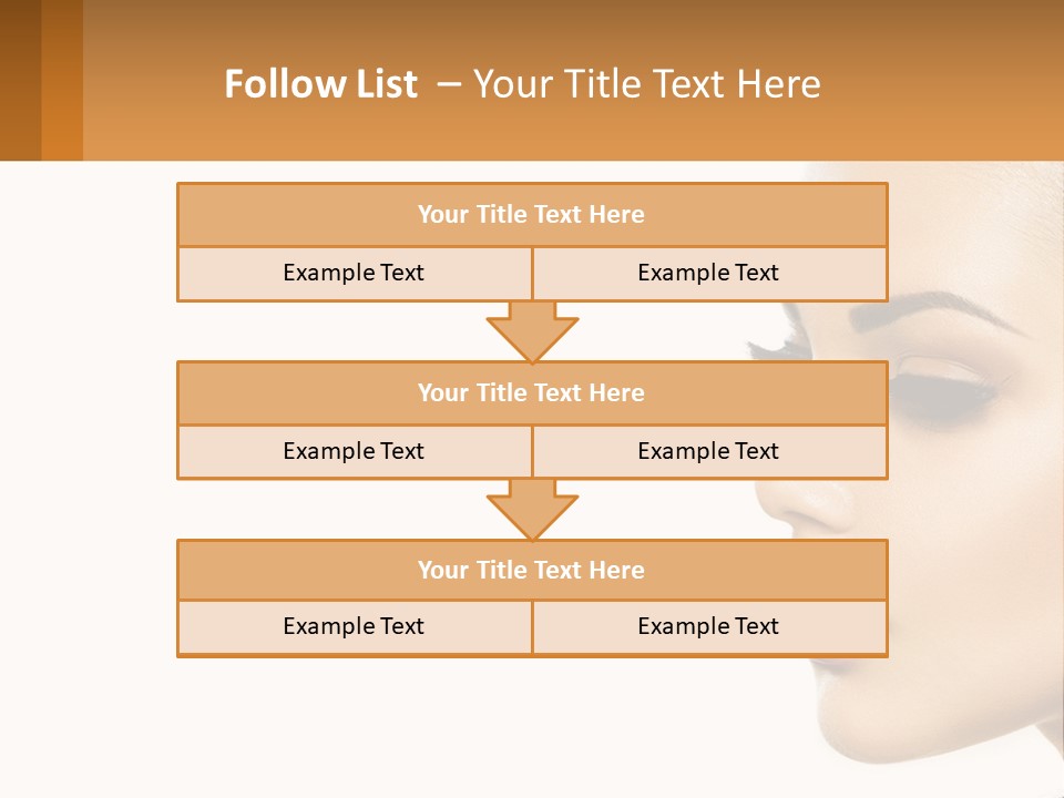 A Beautiful Woman With Makeup On Her Face PowerPoint Template