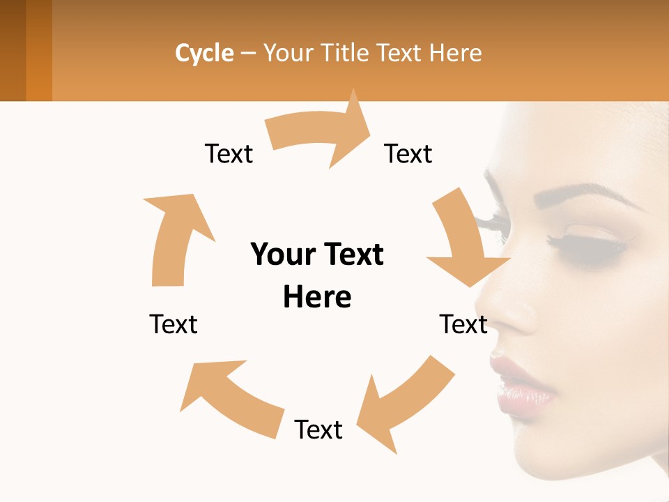 A Beautiful Woman With Makeup On Her Face PowerPoint Template