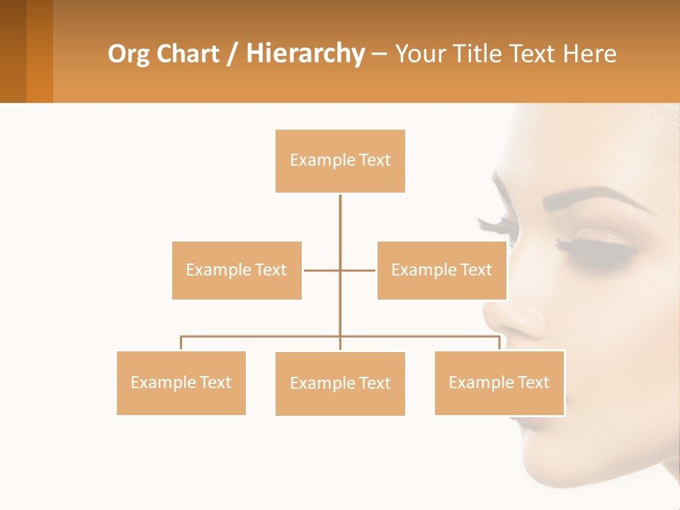 A Beautiful Woman With Makeup On Her Face PowerPoint Template