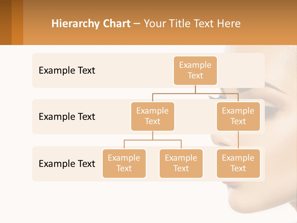 A Beautiful Woman With Makeup On Her Face PowerPoint Template