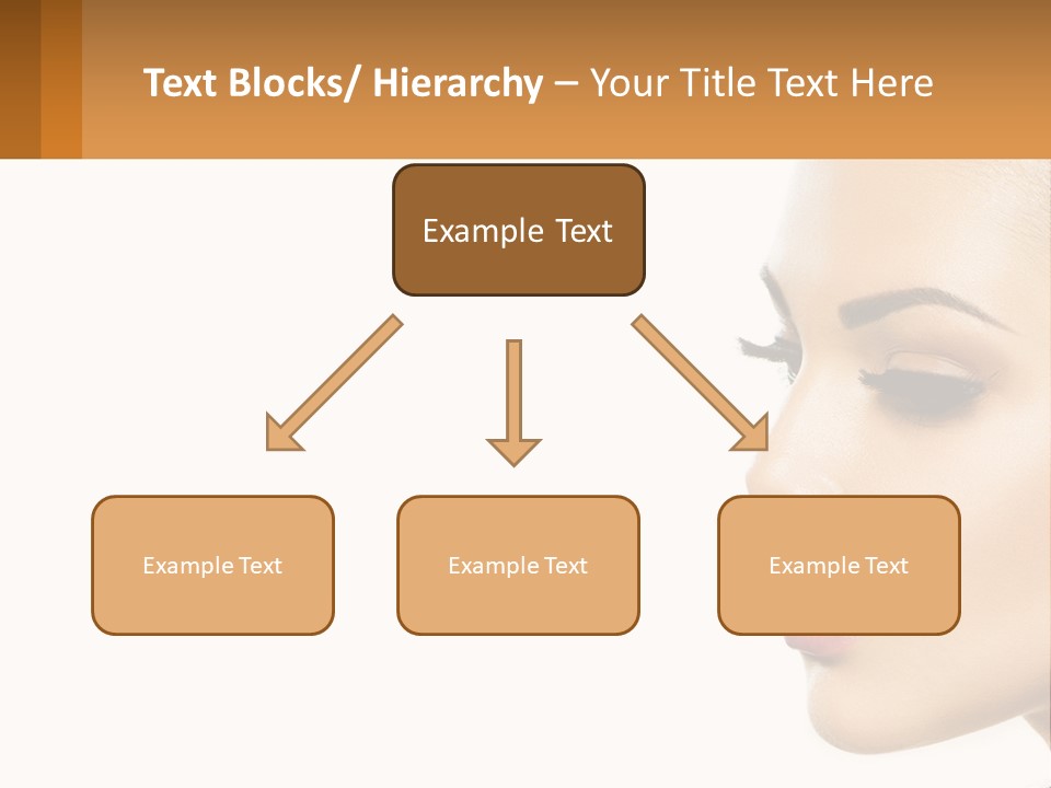 A Beautiful Woman With Makeup On Her Face PowerPoint Template
