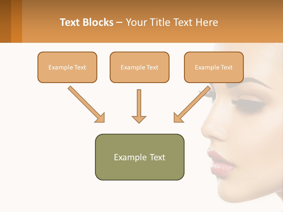 A Beautiful Woman With Makeup On Her Face PowerPoint Template