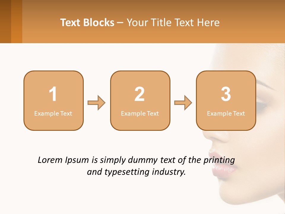 A Beautiful Woman With Makeup On Her Face PowerPoint Template