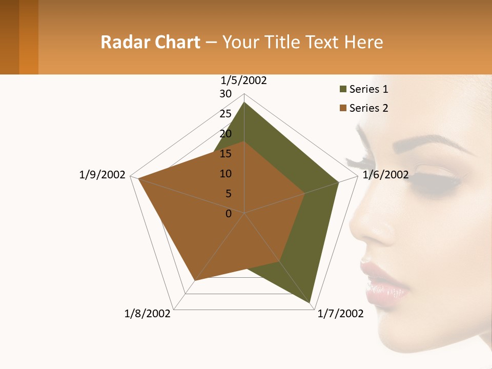 A Beautiful Woman With Makeup On Her Face PowerPoint Template