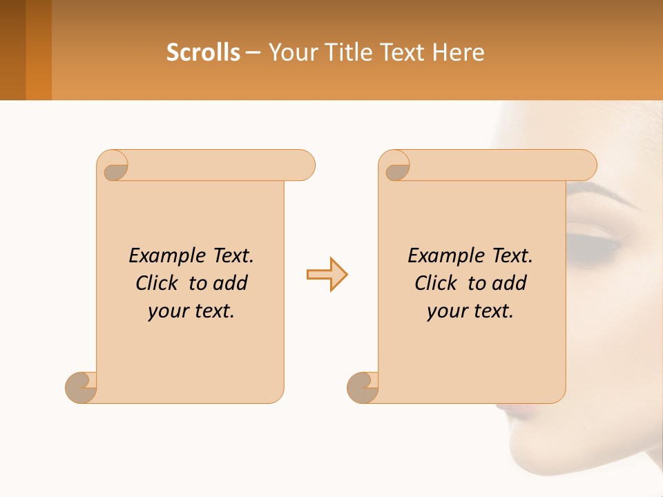 A Beautiful Woman With Makeup On Her Face PowerPoint Template
