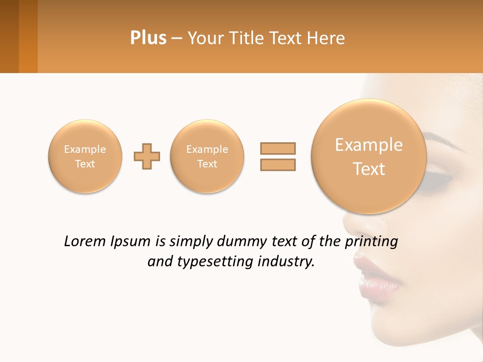 A Beautiful Woman With Makeup On Her Face PowerPoint Template