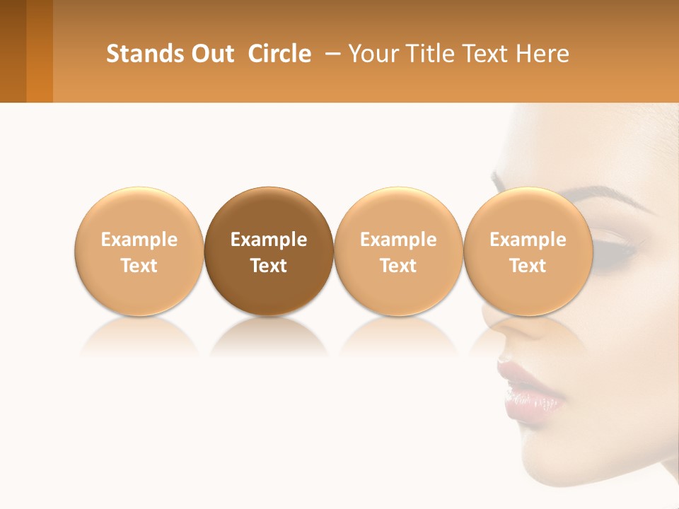 A Beautiful Woman With Makeup On Her Face PowerPoint Template